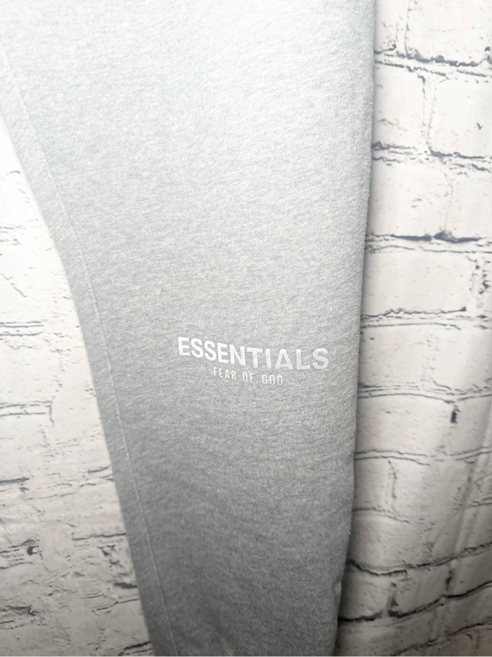 Fear of god gray essentials joggers. Size M